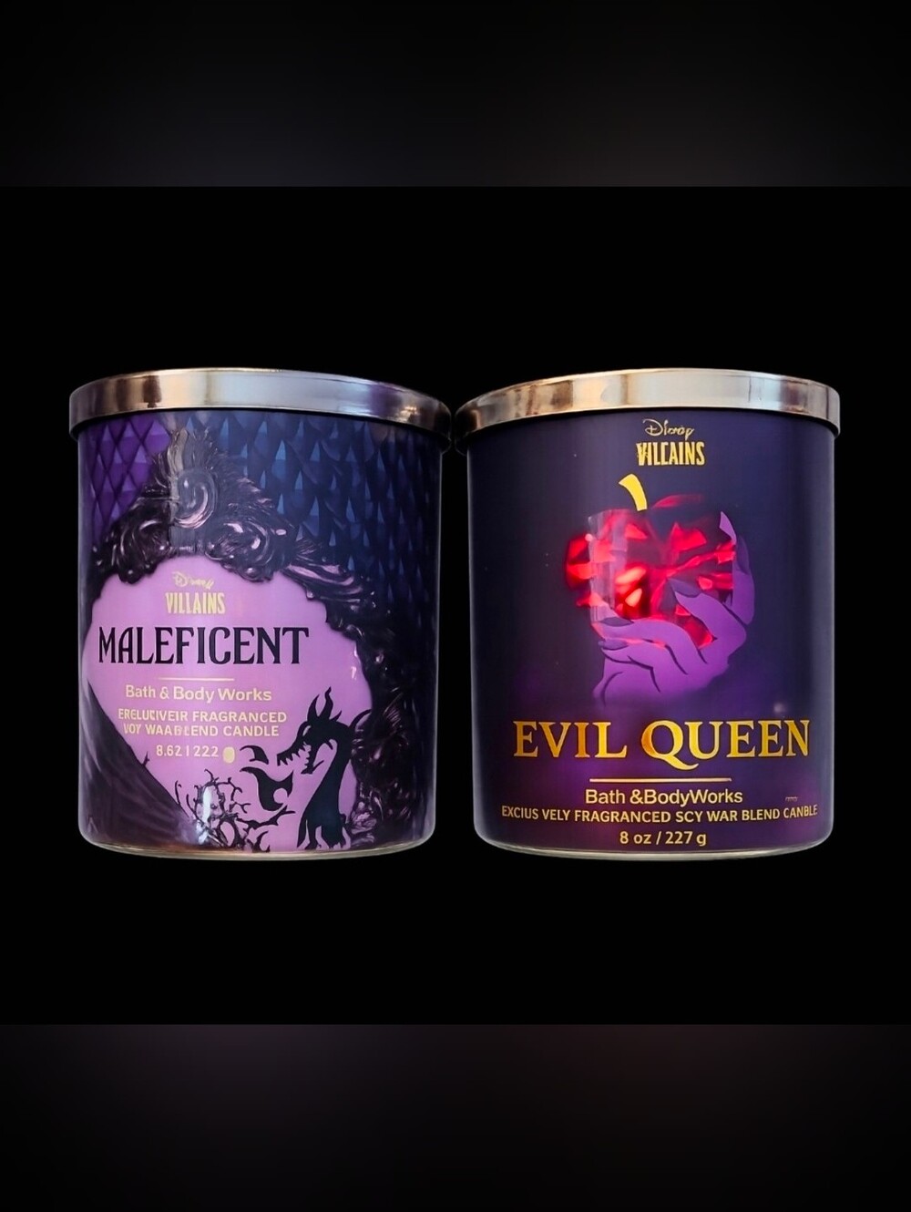 Bath & Body Works Disney Villains Single Wink Maleficent & Evil Queen Candle 8oz